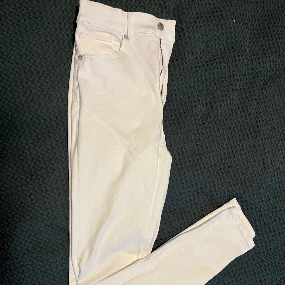 Express White skinny jeans high waisted